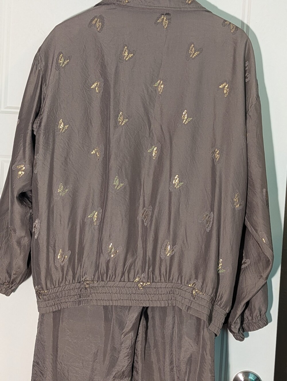 Vintage Women's Two-Piece Silk Lightweight Jacket & Pants Set. Sz Med. - Picture 9 of 16